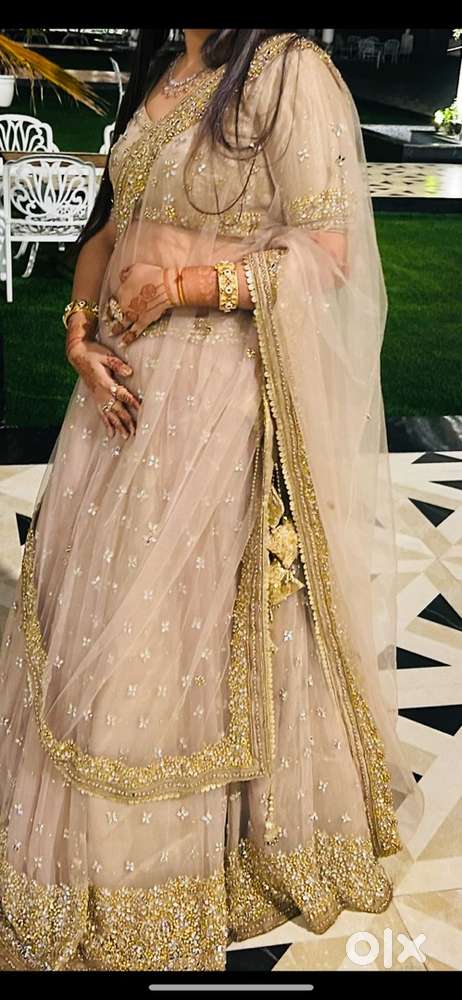Nude brown lehanga