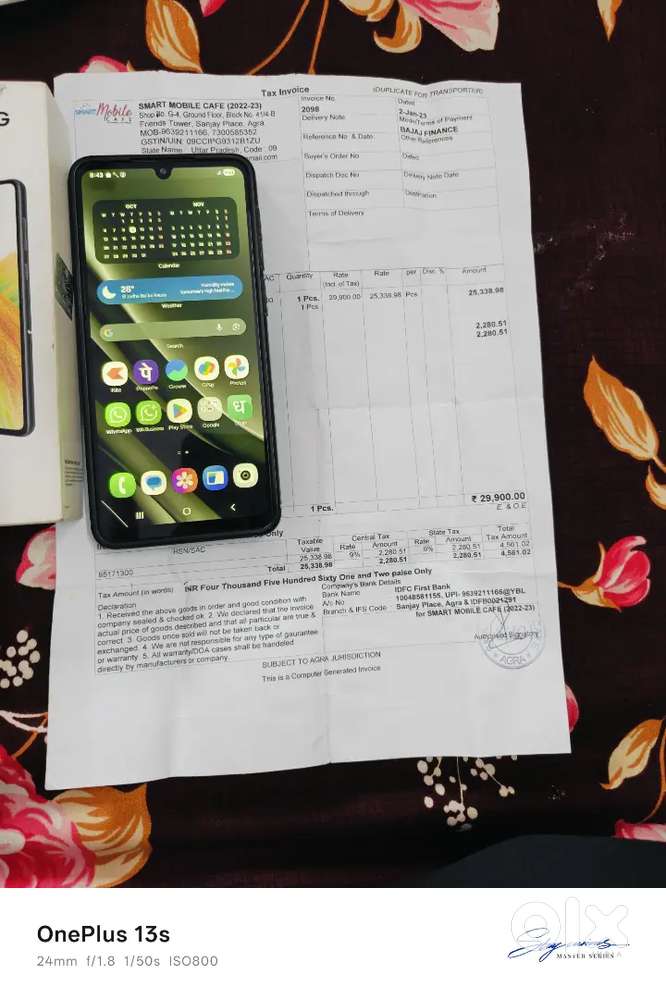 Samsung A33 having 128gb storage and 6gb ram dual sim 5G