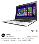 Lenovo Laptop core i3 5th generation 4GB RAM / 1TB HDD