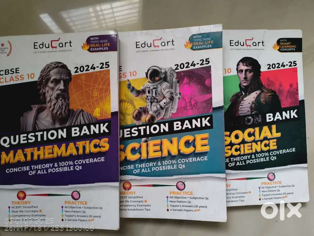 Educart Que bank 2024-25 (Science SST & Maths).