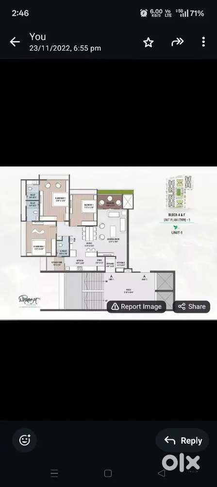 Premium 3 BHK flat for Rent