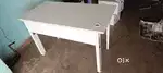 1 office table, 3 compact Foldable Chair and Movable Drawer / Stool