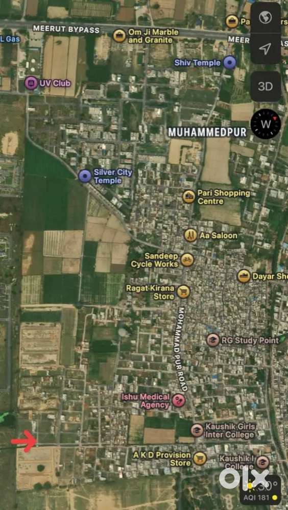 201 Gaj Corner Plot Covered with Army Cant Wall from 2 Sides