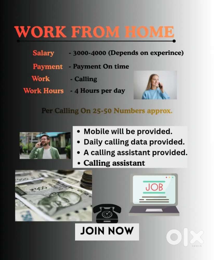 WORK FROM HOME

Salary

3000-4000 (Depends on experince)