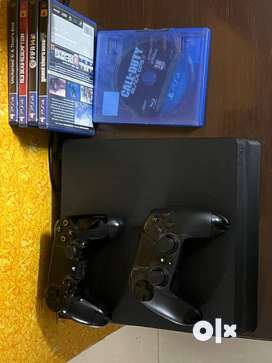 PS4 Console 500GB With Controllers And Games - Black