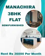 Manachira 3Bhk Semifurnished Flat For Rent