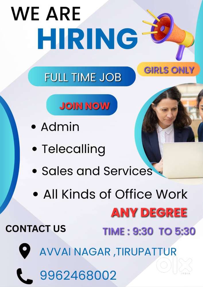 Office Assistant , Like : all kinds of office work