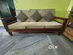 Wooden Sofa 3 seaterwith cushion premium