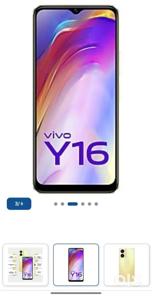 Vivo y16 RAM Rom 3/64