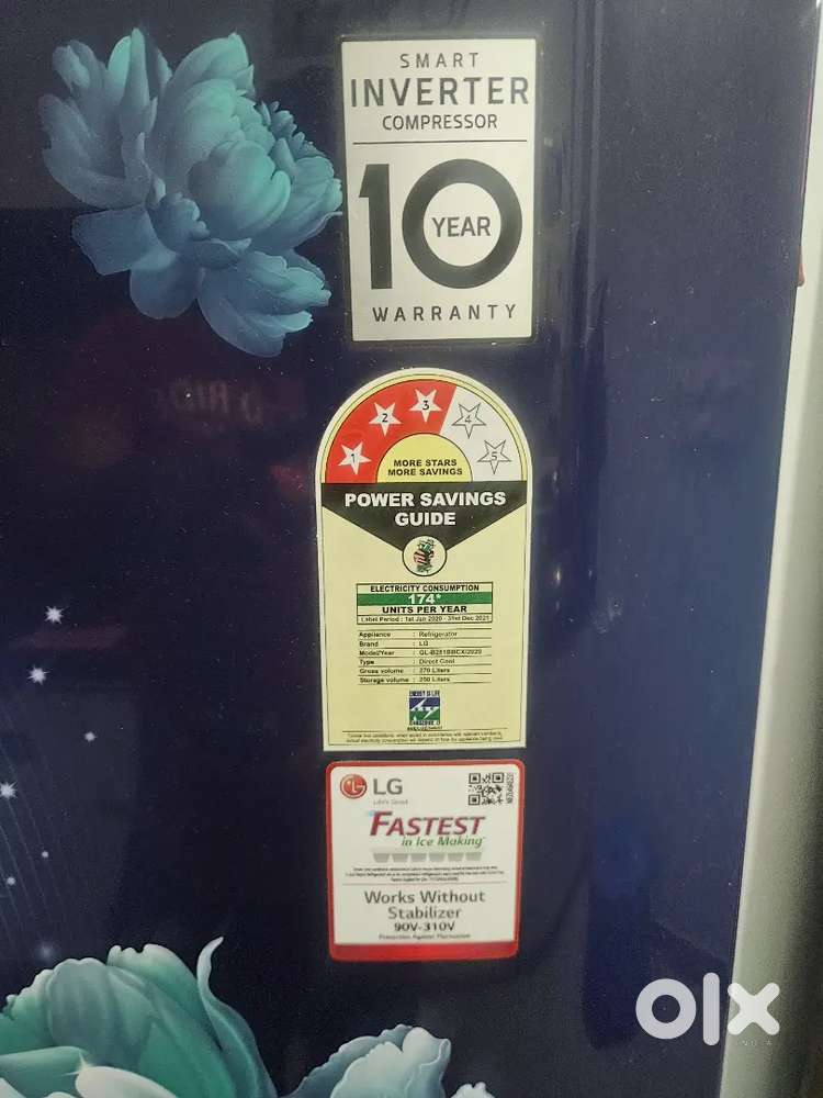 LG fridge 270 liters