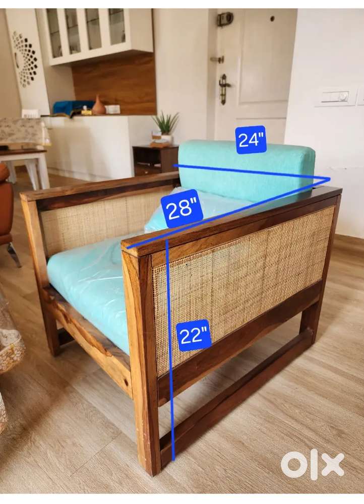 Teak wood single chair