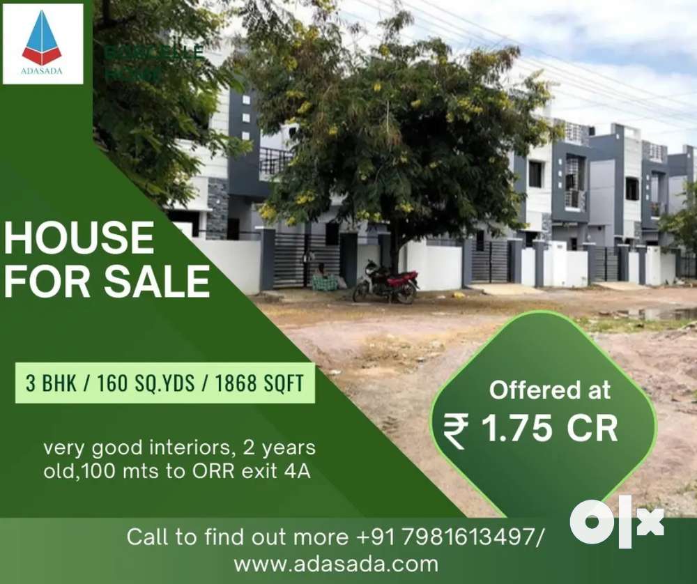 Bachupally/ Mallampet, Independent Duplex House, 160 sqyds, 1868sft,