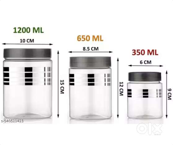 Premium 12 pcs Line Printed Storage Container With 12Pcs Spoon (FREE)