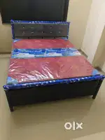 Brand new metal powder coated bed with hitlon mattress high quality