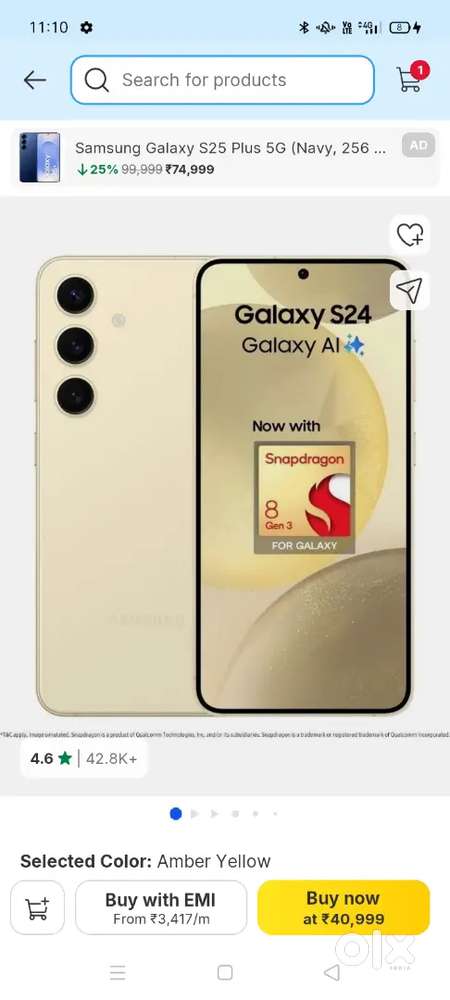 S24 snapdragon 128 gb gold