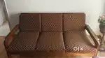 Wooden Sofa Set  - 3+1+1 seater + 2 seater with storage - Good condt.