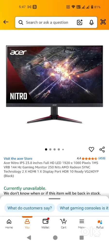 Acer 24inch IPS monitor