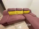 Stylish Sofa Cum Couch with 2 Puffies – Great Condition!