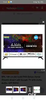 BPL FHD 32inch Onkyo Home Theatre Smart LED Google TV with Dolby Audio