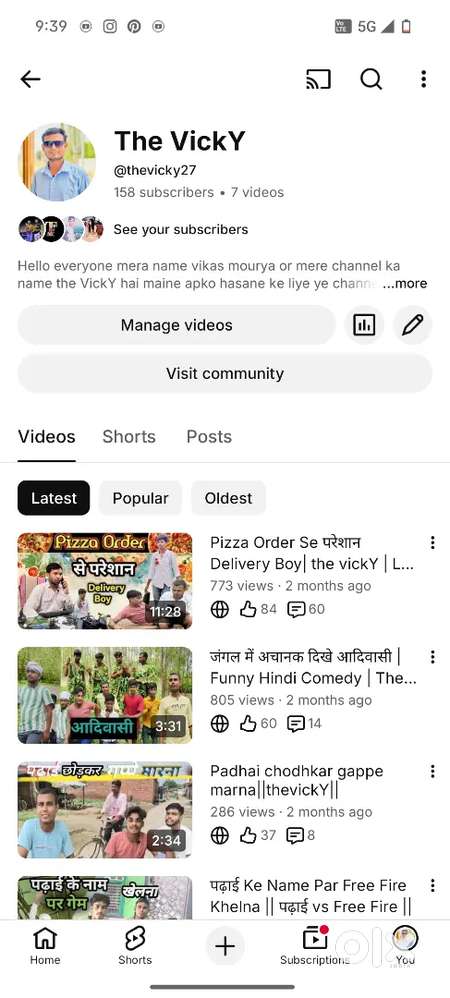 Comedy Video banane ke liye koi mere sath intrested ho to sampark kare