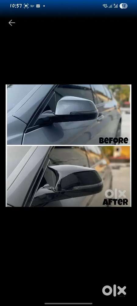 BMW 5 series batman Mirror cover glossy black