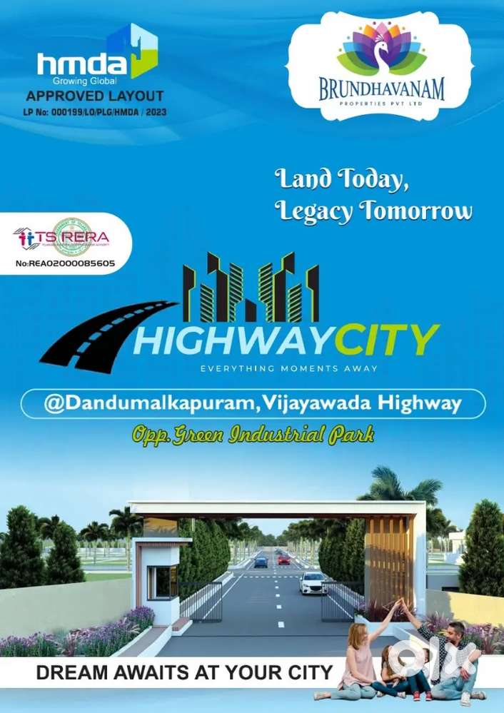 Gated Community Hmda Open Plots For Sale at Malkapur Near Choutuppal