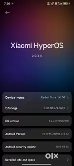 Redmi note 14 5G, Stores 128/8+4Ram
