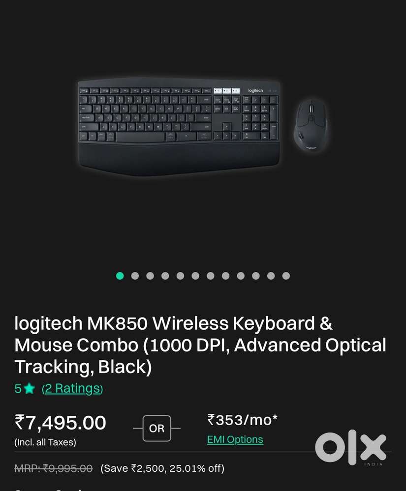 New Logitech MK850 wireless keyboard mouse