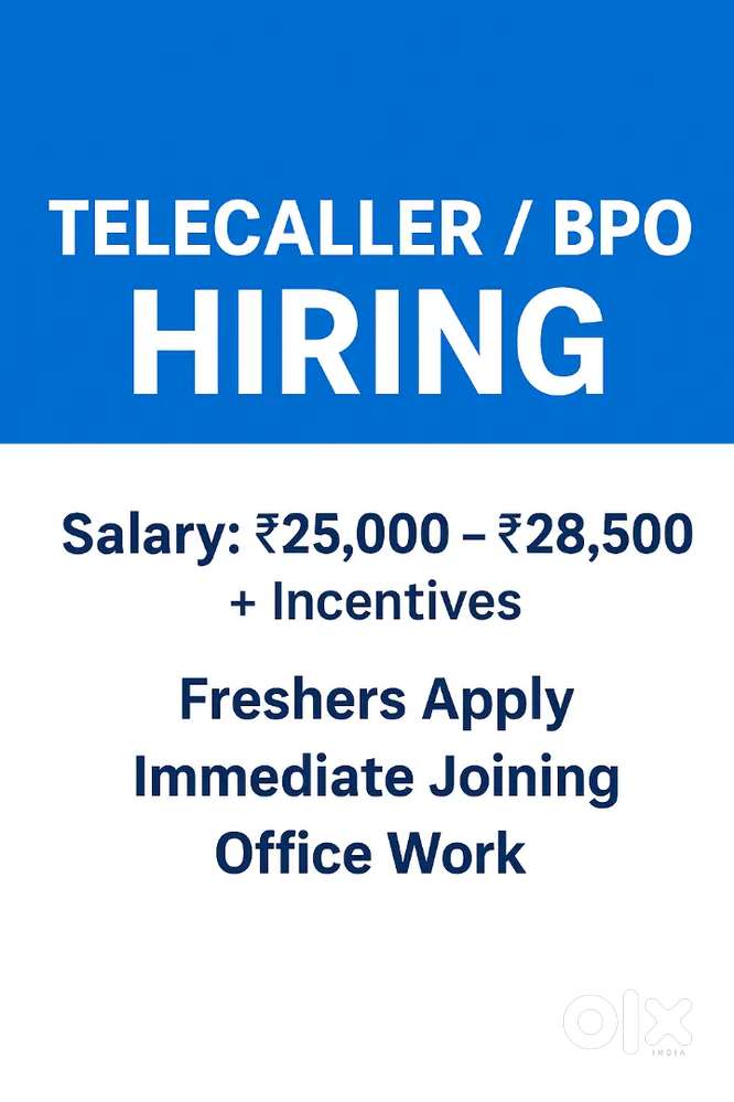 Telecoller / BPO Job - Freshers - Apply Salary + Insensitive