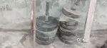 40 KG Rubber Plates With Two Rod two doumbles rod