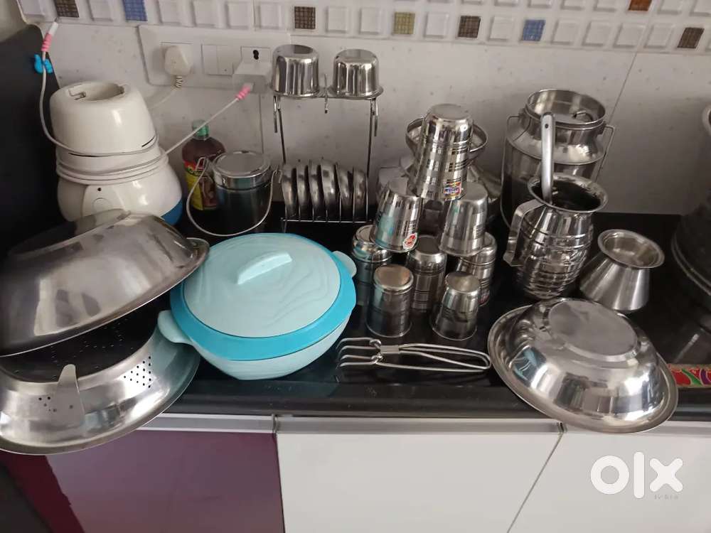 Kitchen Steel utensils new and good condition