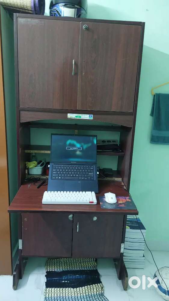 FRIDGE, CUPBOARD, CHAIR, GAS STOVE