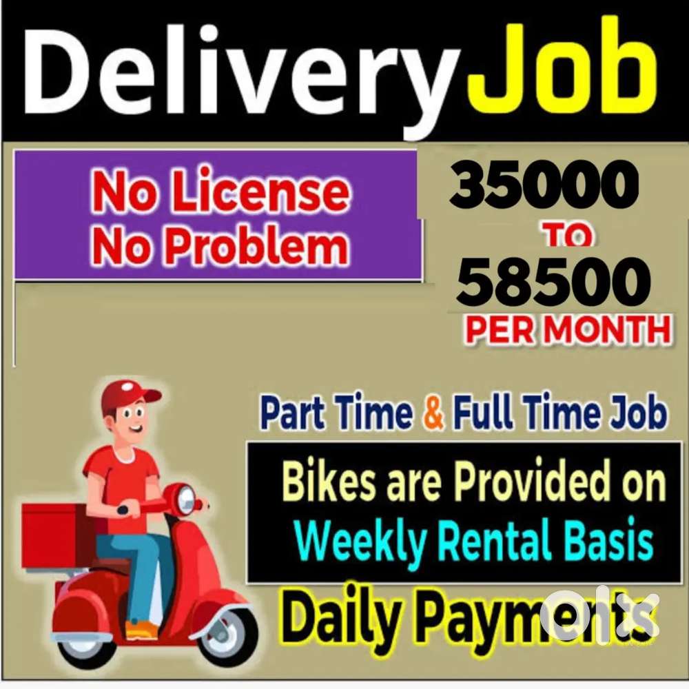FOOD DELIVERY JOB WEEKLY PAYMENT IMMEDIATELY JOINING
