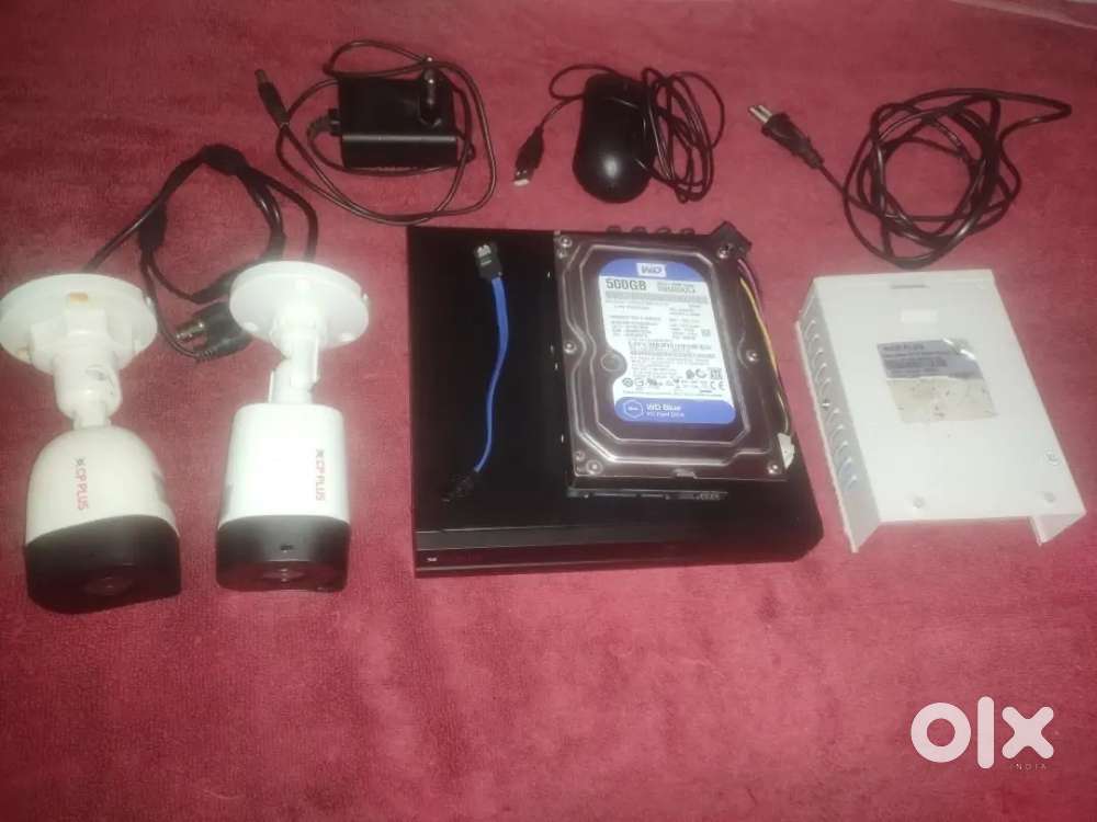 CP PLUS 8 CHANNEL HD DVR 2 CP PLUS HD CAMERA WD 320 GB HDD CP PLS SMPS