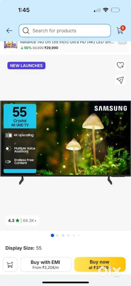 Samsung 4k tv 55 inch