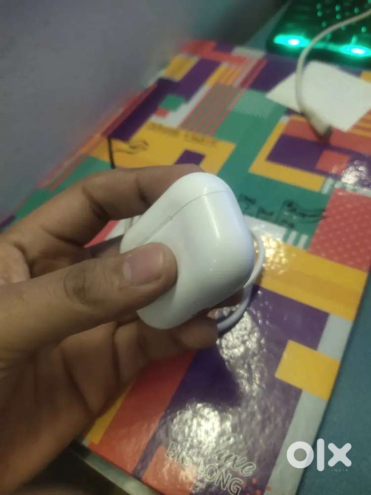 Airpods in good condition , good base quality  data cable free of cost
