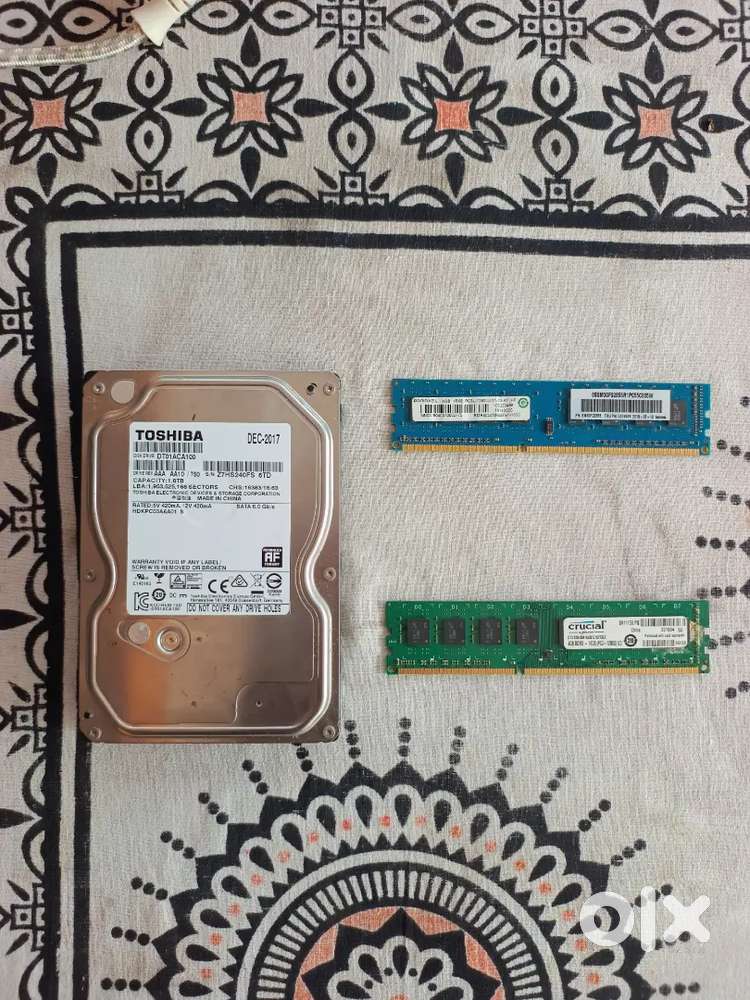 Toshiba (1 tb hard disk)(4gb)DDR3×(4gb)1Rx8 Ram