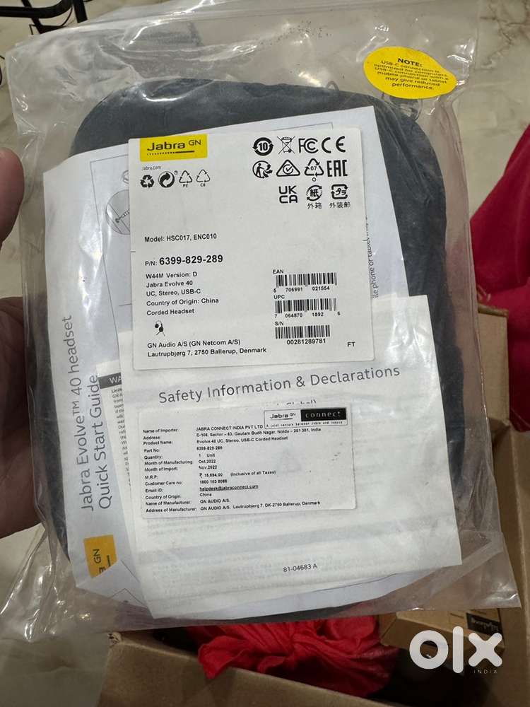 Jabra Headset Unsealed Pack