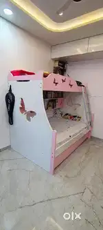 Bunk bed with ample storage.