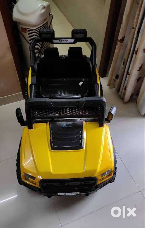 Rechargeable 12V Battery Operated Car Jeep - Music & Lights Gold