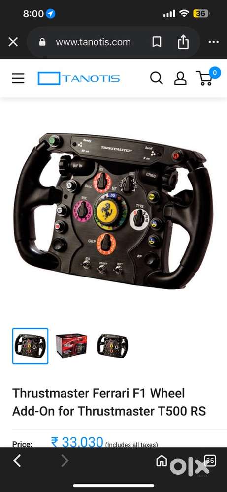 Gaming thrustmaster race wheel steering simulator kit