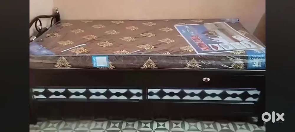3*6  Rajwadi  iron Bed with mattress