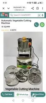 Vegetable cutting machine