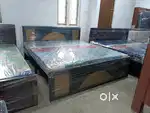 Brand new 6/6.5 king size wooden bed at affordable price cod available