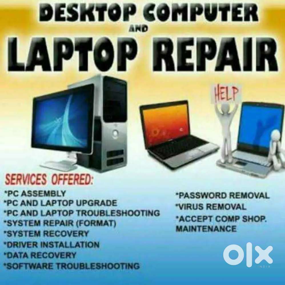 We do sales and service of laptop's and desktops