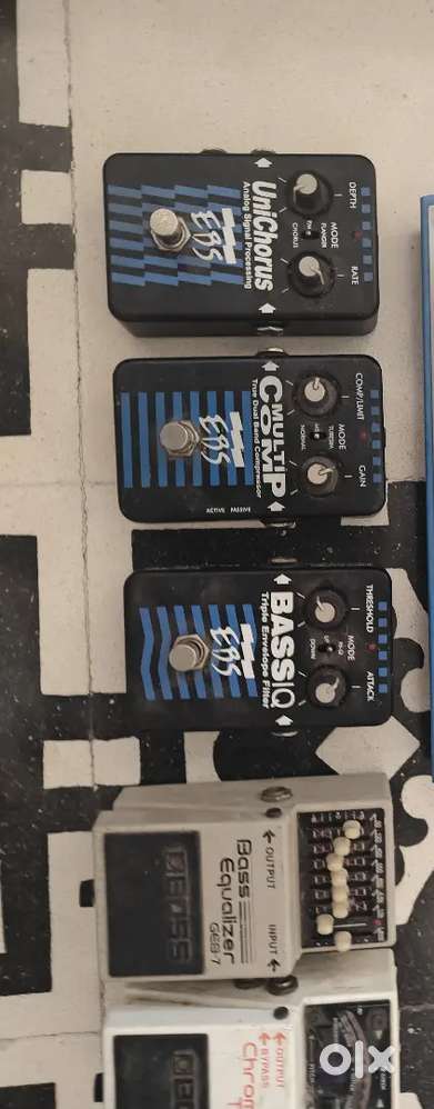 Boutique bass guitar pedal setup