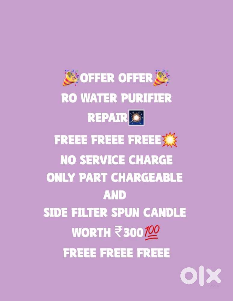 ALL TYPES RO WATER PURIFIER SERVICE FREEEEE