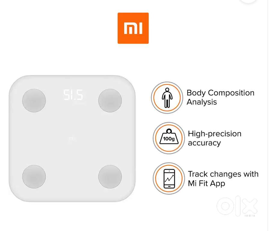 Mi body composition scale with fat analyser Body Weight Yes Body Mass