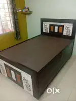 Wooden Bed with BOX Storage
