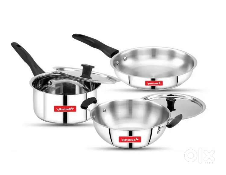 Butterfly stainless steel 5pcs cooking set